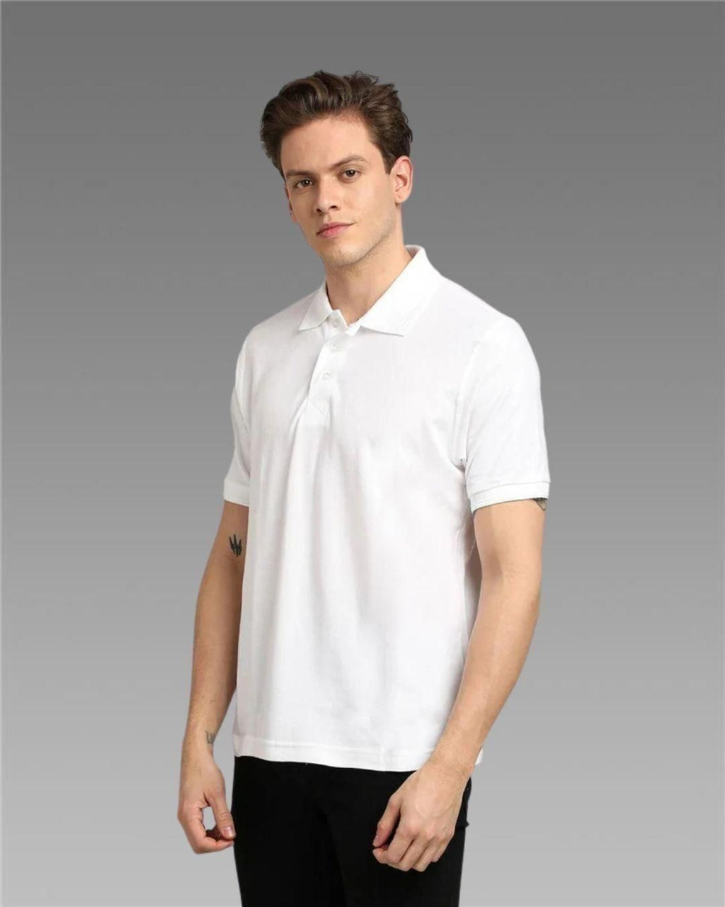 Matte Solid Half Sleeves Men's Polo T-Shirt - FlexWear