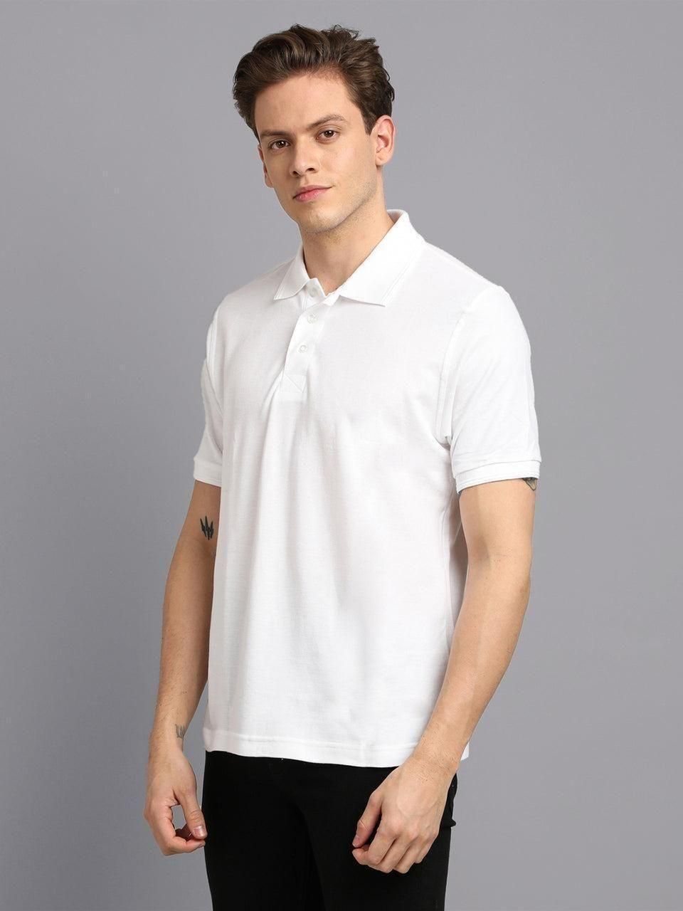 Matte Solid Half Sleeves Men's Polo T-Shirt - FlexWear