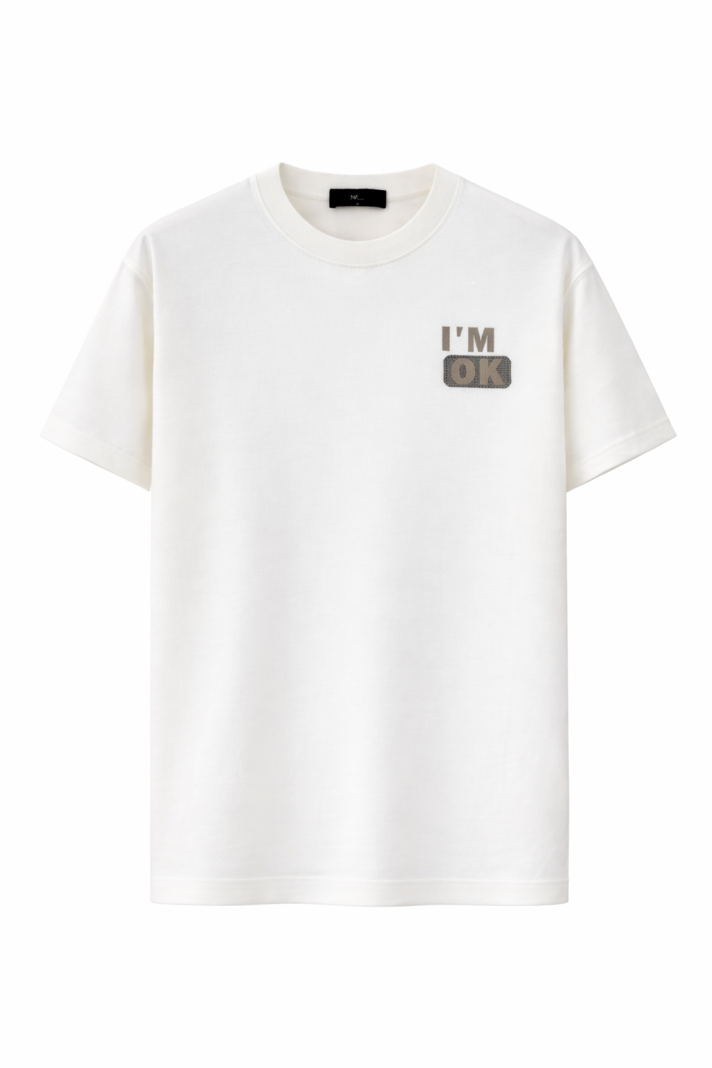 I’m OK Minimal Print White T-Shirt