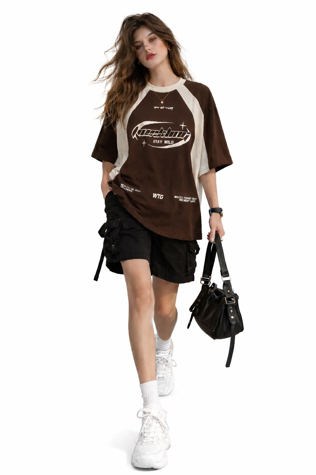 Loose-Fit Heavy Cotton "STAY WILD" Graphic Tee