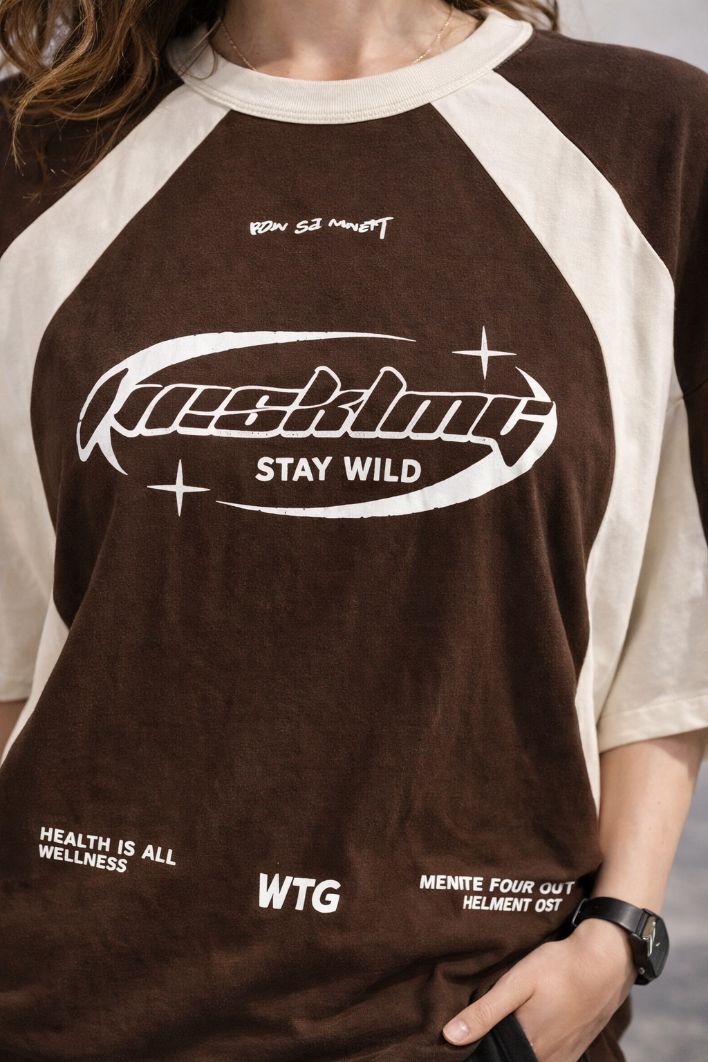 Loose-Fit Heavy Cotton "STAY WILD" Graphic Tee