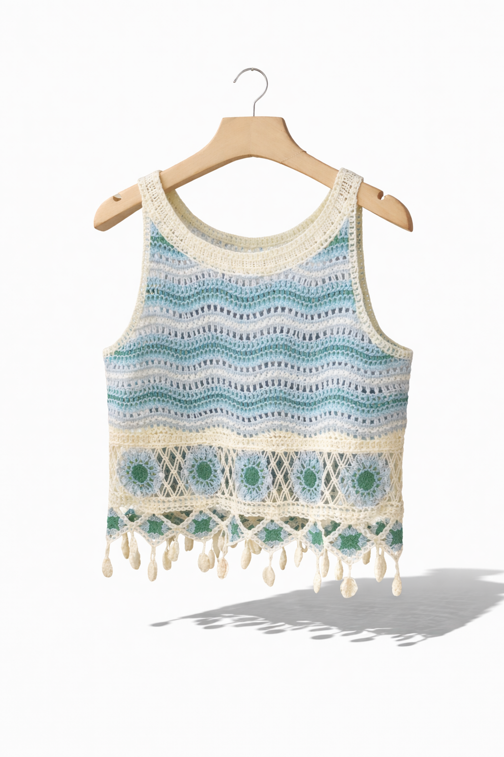 Women Korean Style Crochet Crop Top | Summer Trendy Sleeveless Top