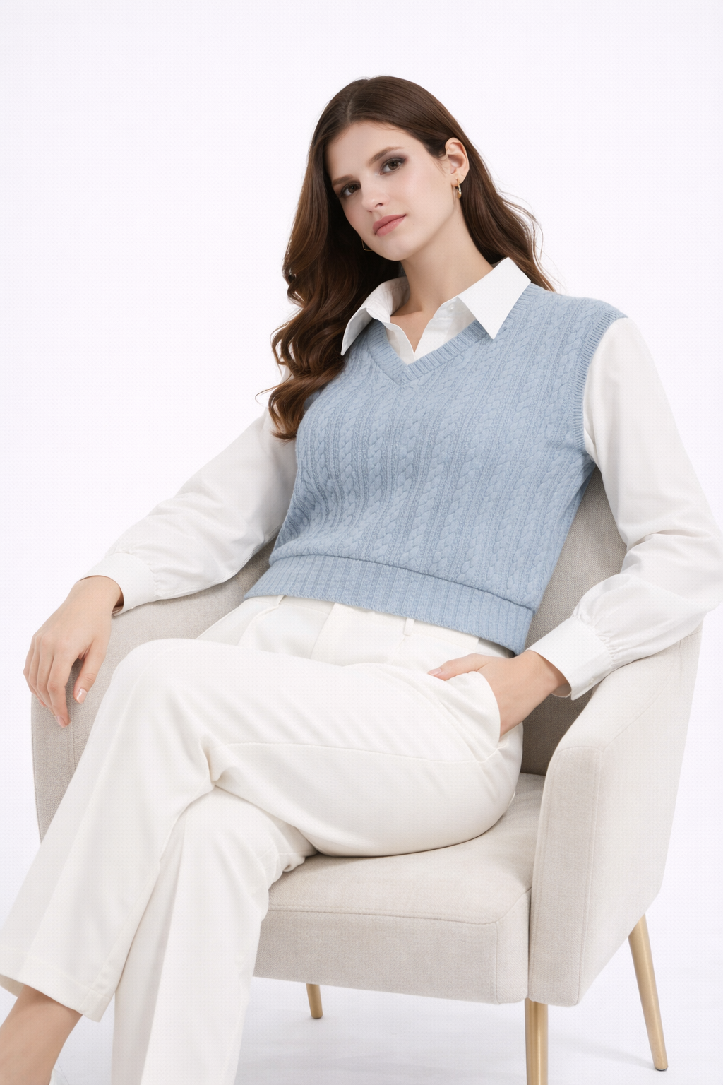 Chic Sky Collar Knit Top