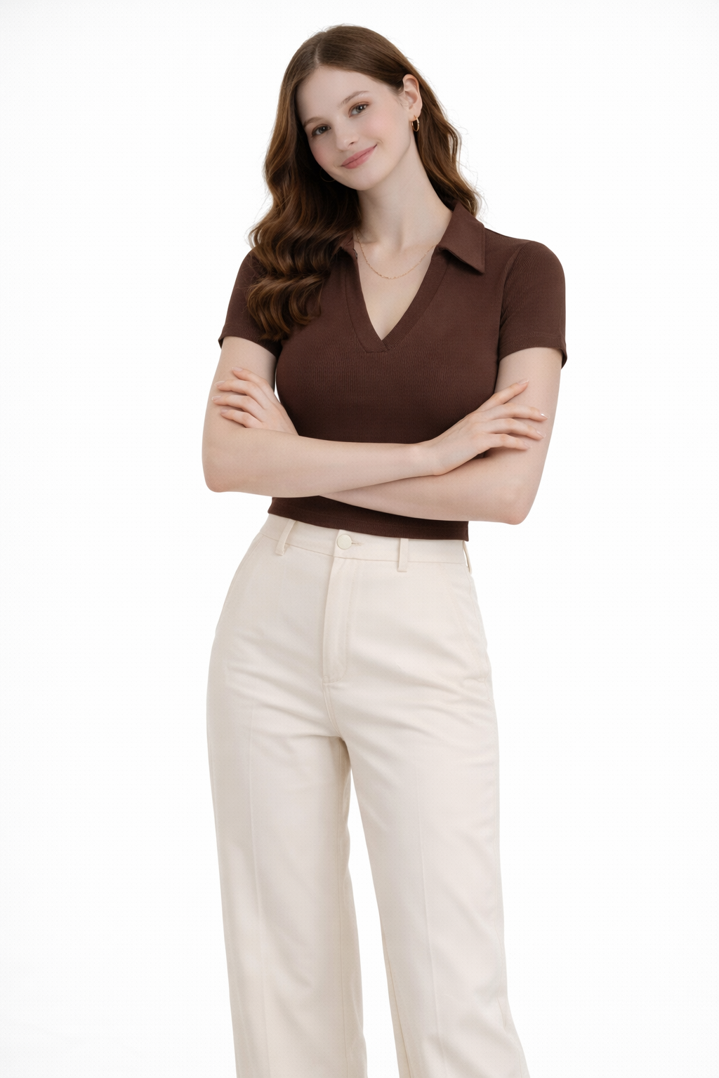 Soft Sculpt Ribbed Polo – Mocha Edition