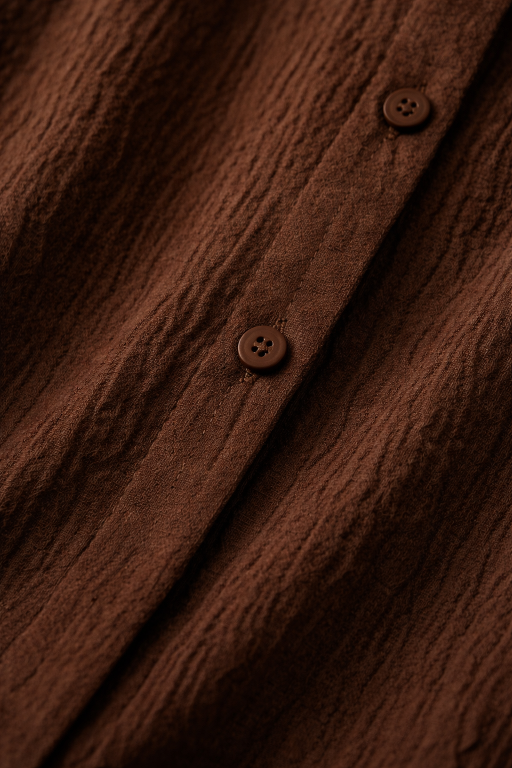 Classic Brown Cotton Women Shirt