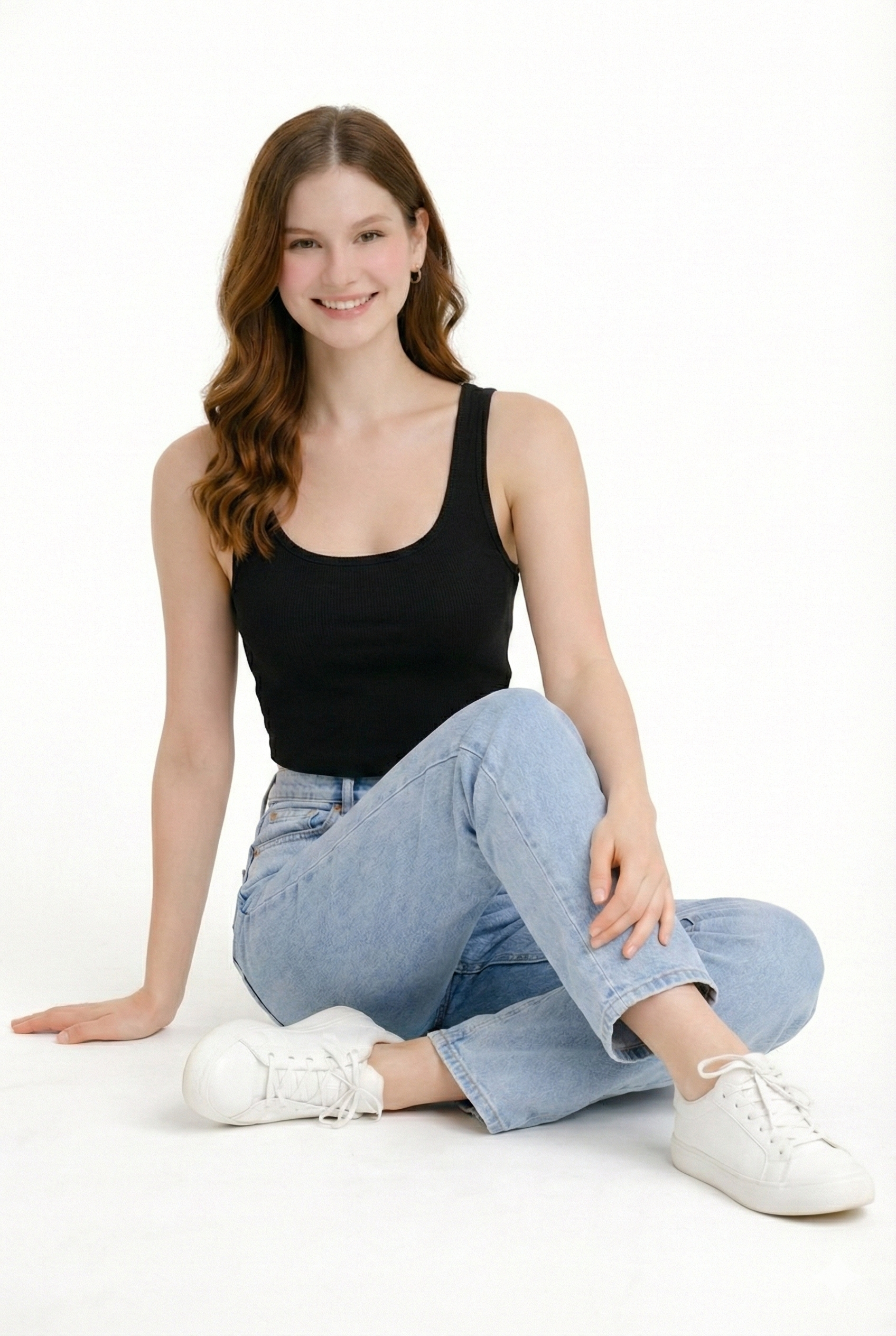 Minimal Muse White and black Tank Top