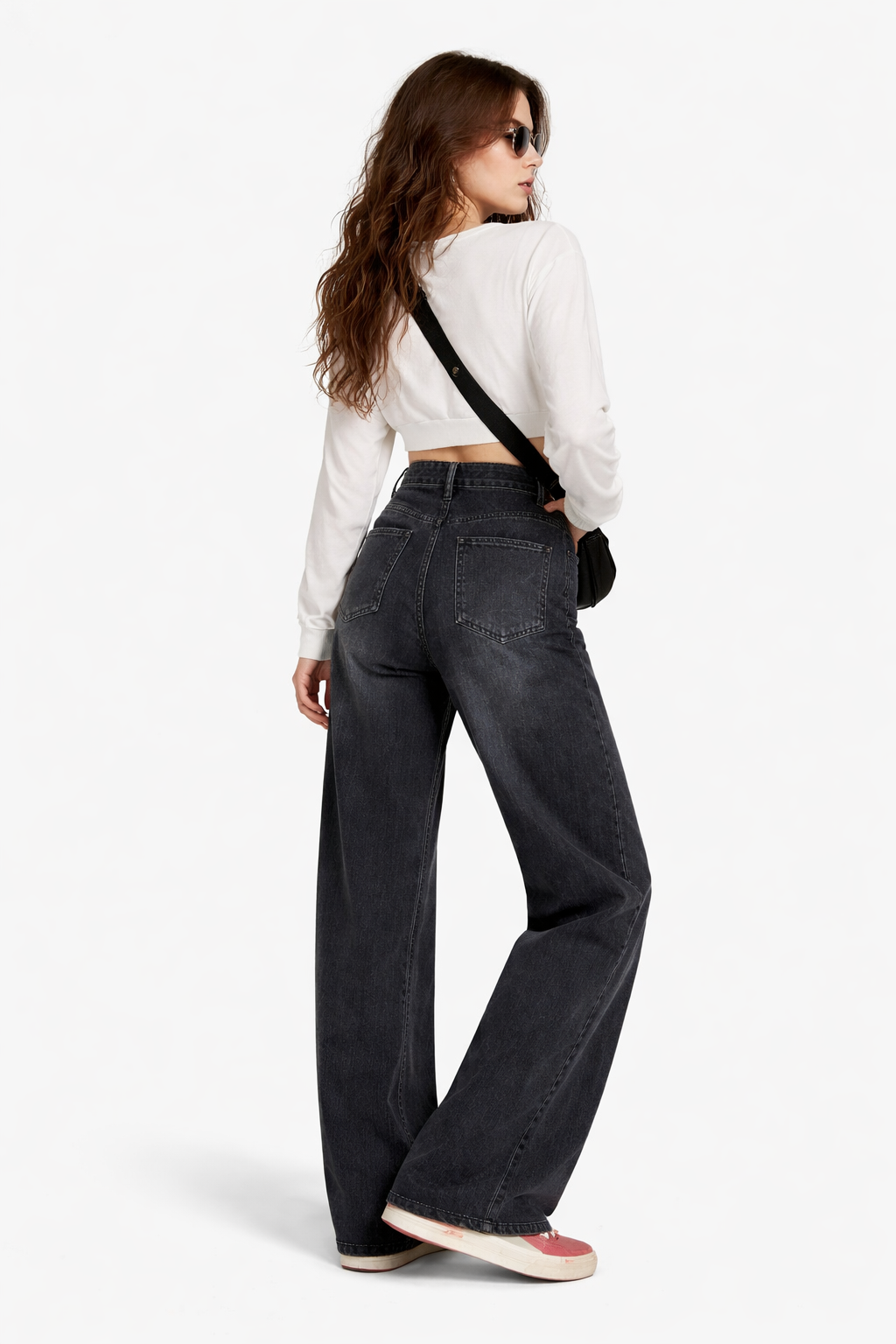 Women Urban Edge Charcoal Wide Fit Denim