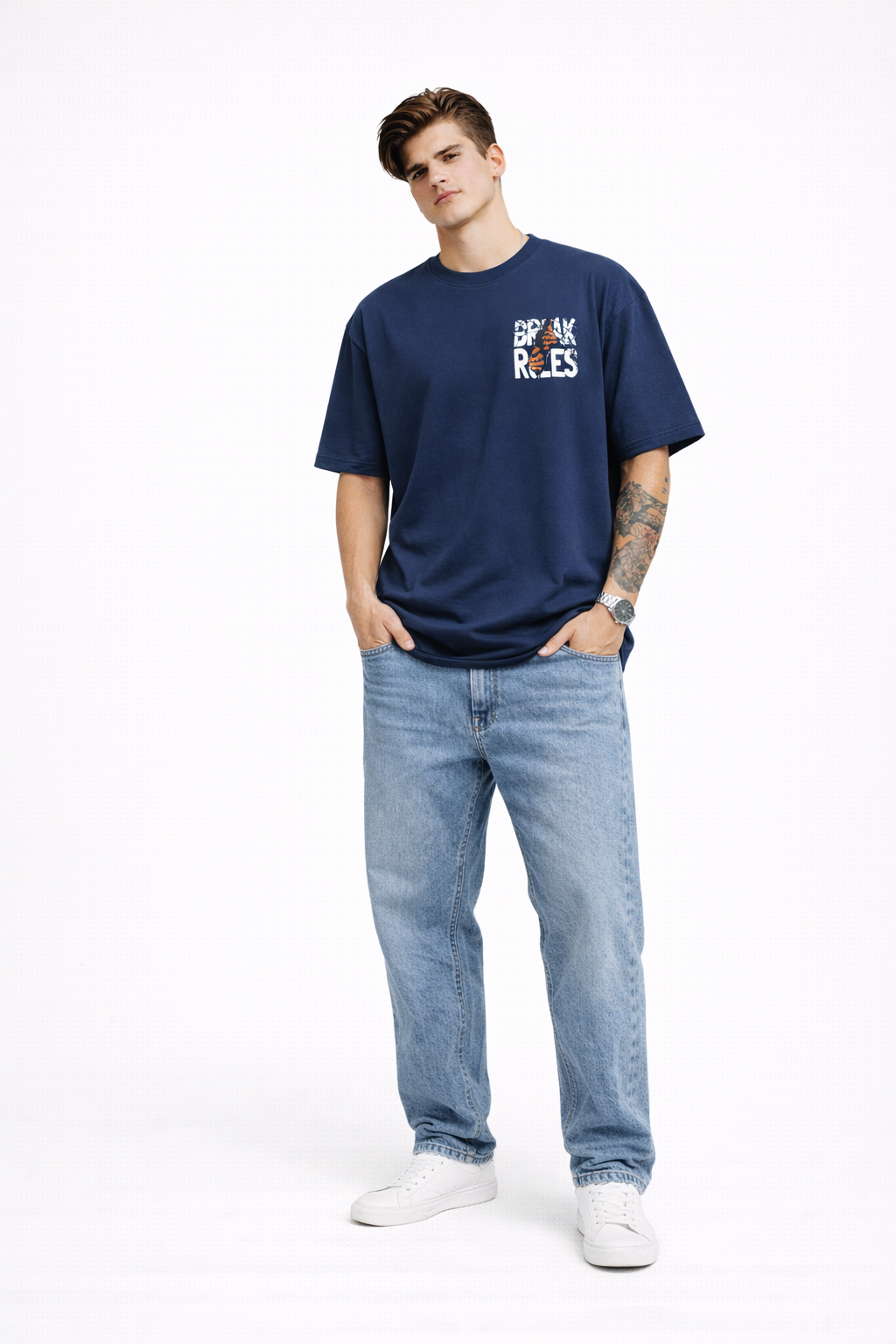 Rebel Street Graphic Navy T-Shirt