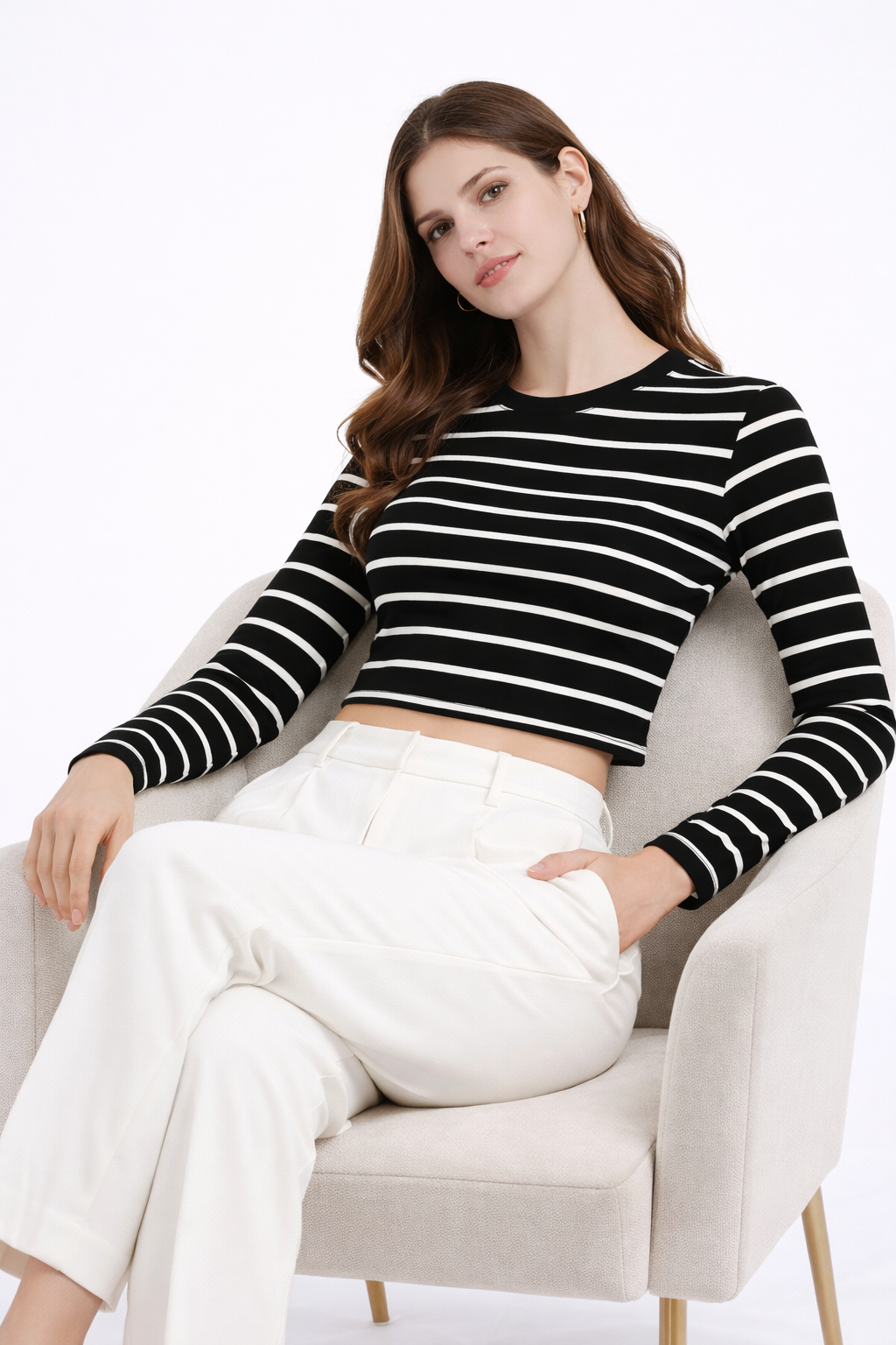 Urban Chic Stripe Crop Tee