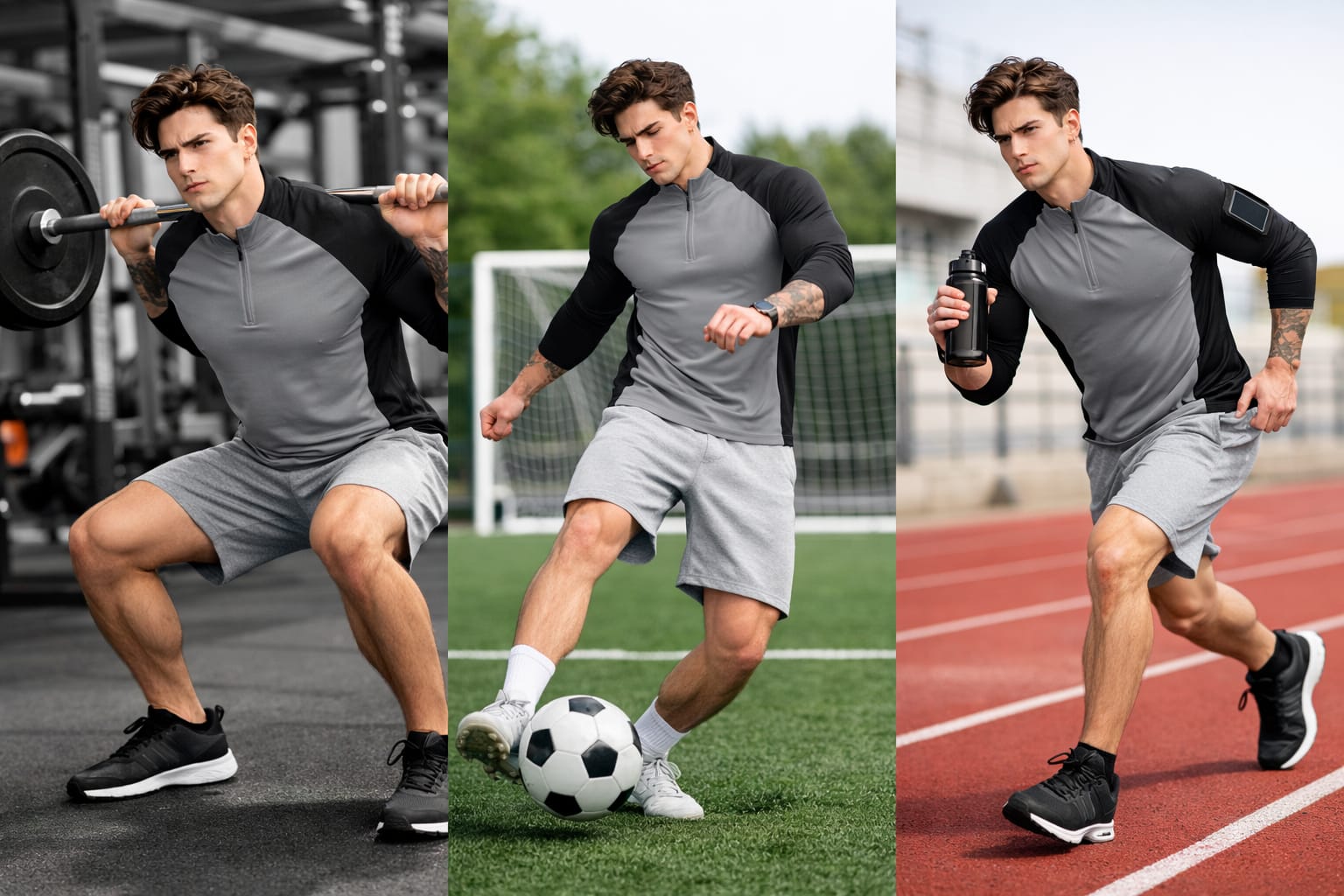 EdgeFit Contrast Panel Sports Top