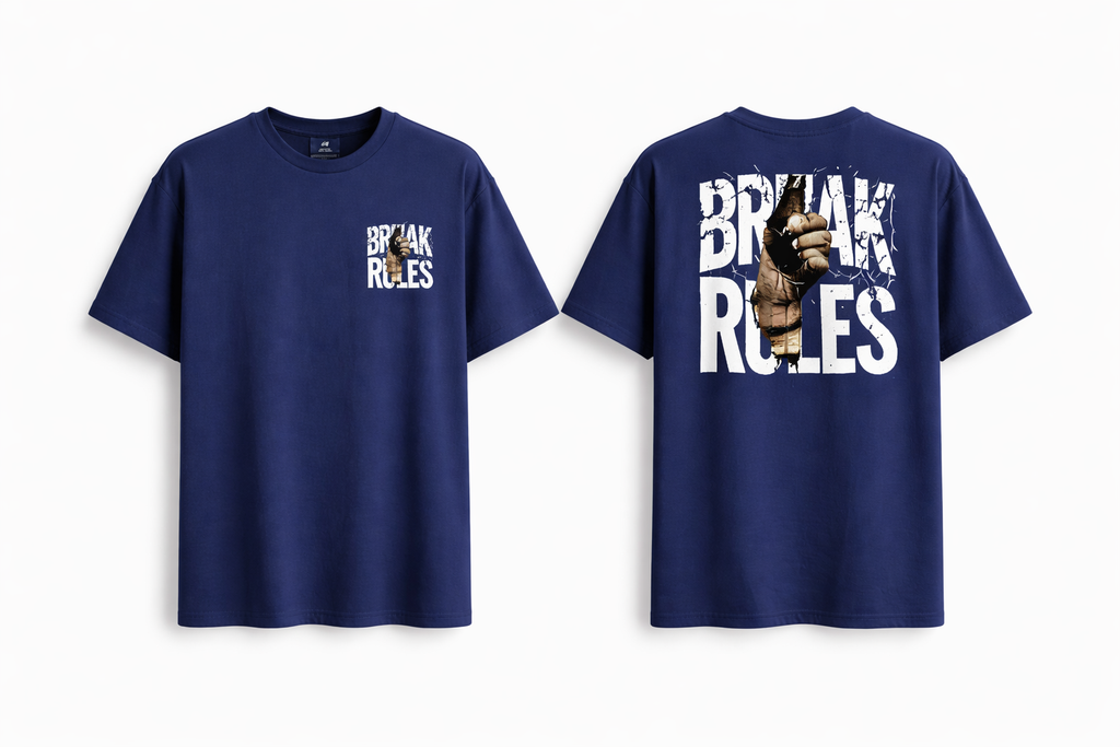 Rebel Street Graphic Navy T-Shirt