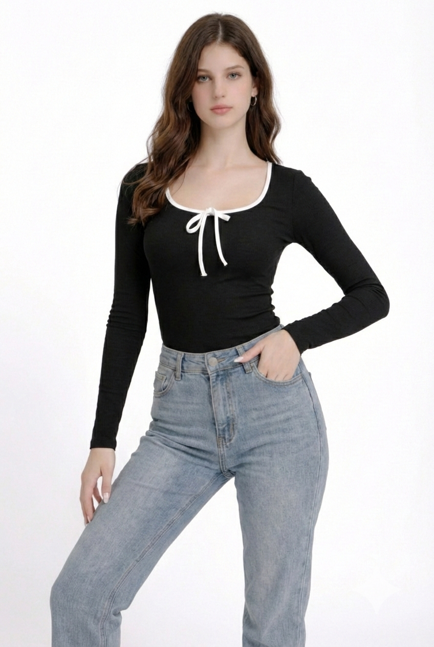 Urban Muse Contrast Trim Women Top