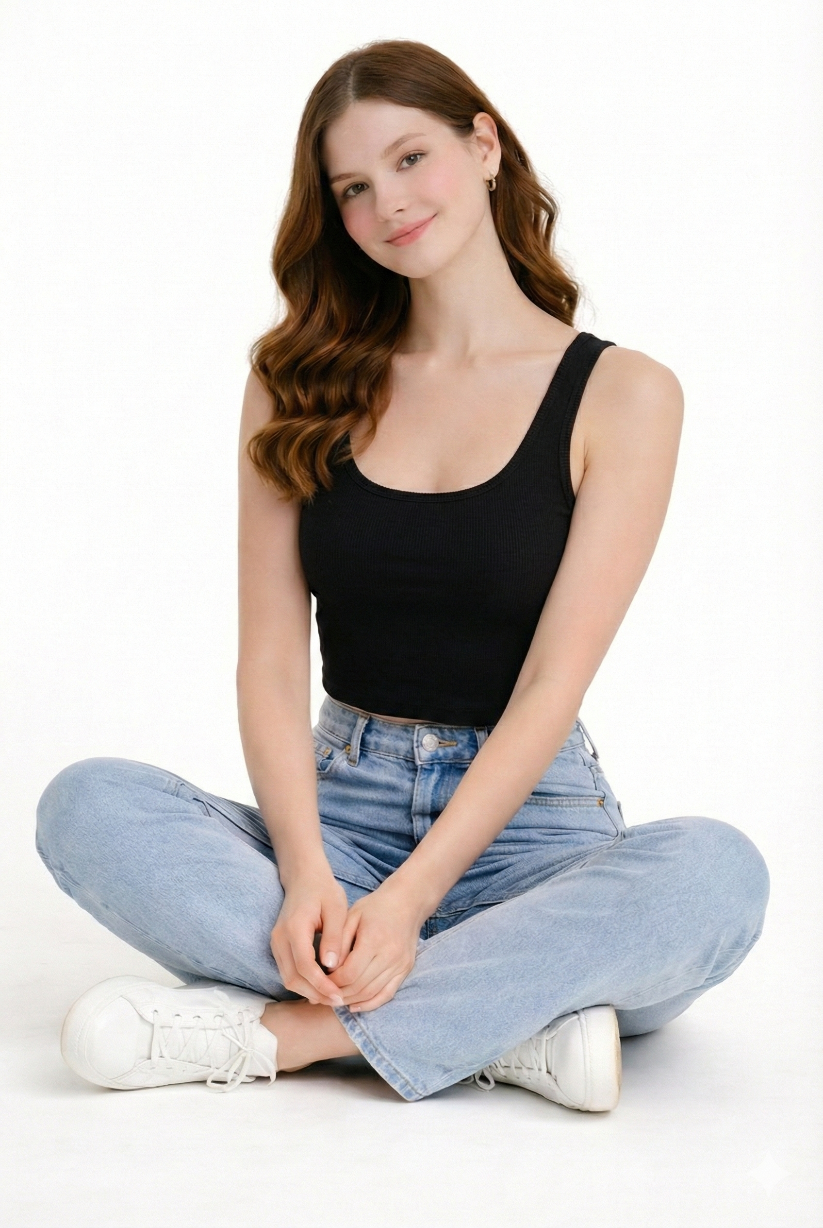 Minimal Muse White and black Tank Top