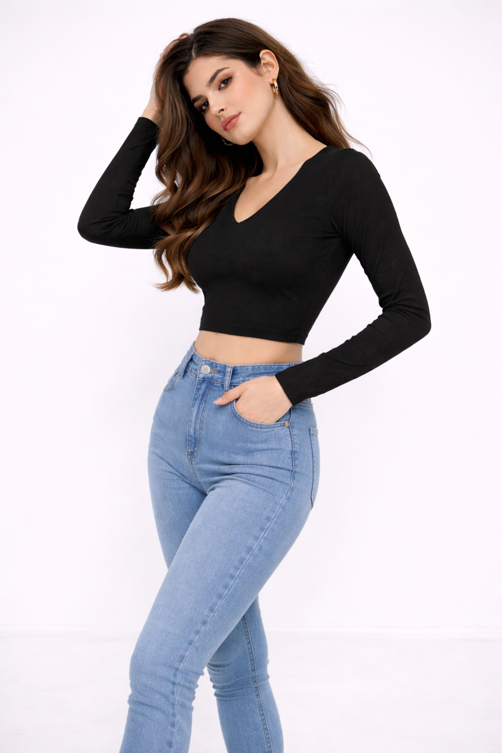 Midnight Muse Ribbed Top