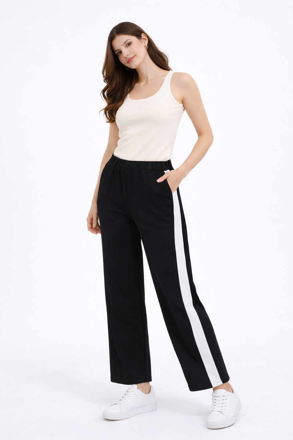 Active Chic Panel Stripe Pants