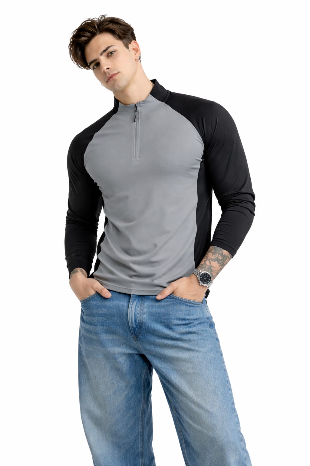 EdgeFit Contrast Panel Sports Top