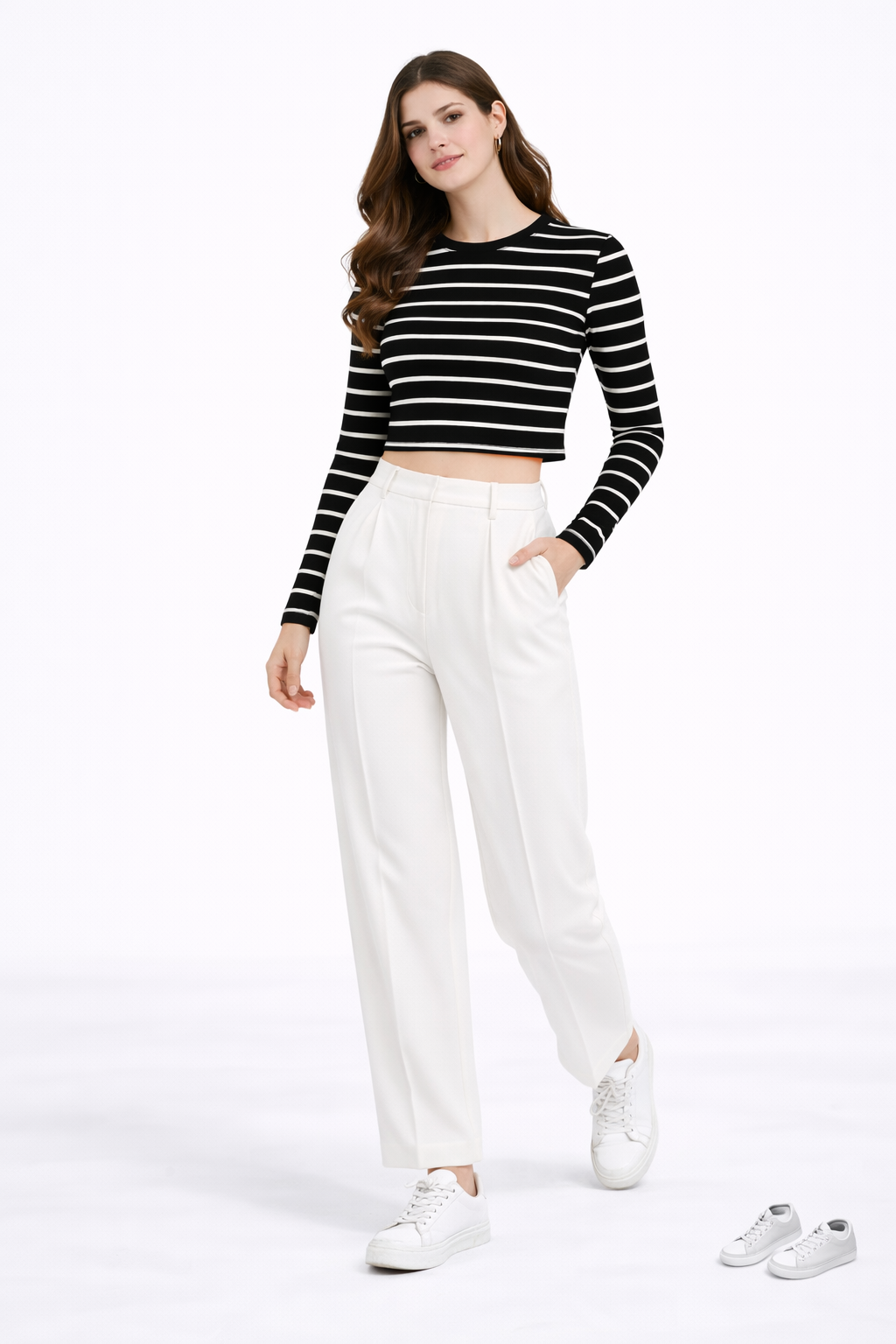 Urban Chic Stripe Crop Tee