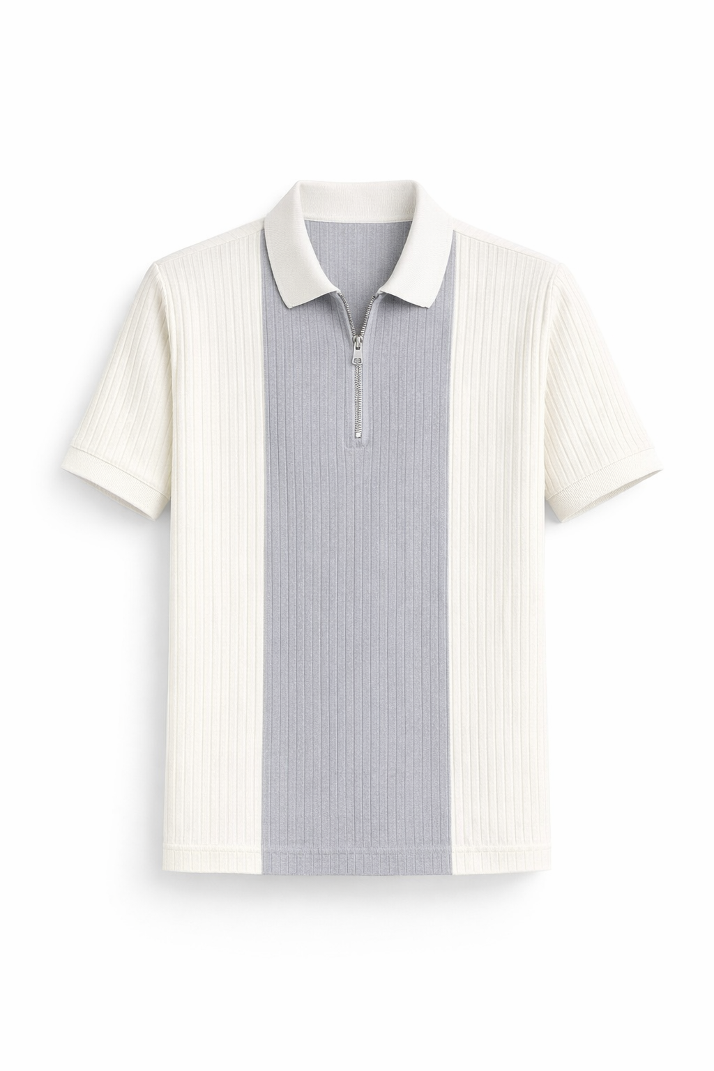 Imperial Ribbed Zip Polo T-Shirt for Men